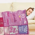 thumbnail image 5 of Birthday Gifts for Girls Pink Happy Birthday Girl Blanket Years Old Soft Cozy Flannel Fluffy Fuzzy Plush Fleece Throw Blanket Birthday Gift Ideas Decoration for Teen Daughters Nieces Granddaughters, 5 of 5