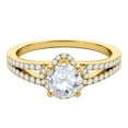 thumbnail image 2 of Aonejewelry 0.75 Ctw. Sassy Halo Diamond Engagement Ring 14K Yellow Gold, 2 of 4