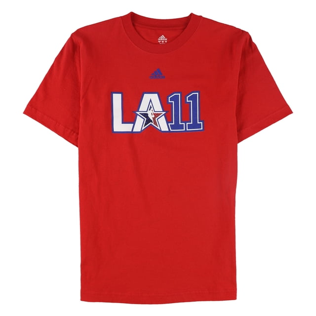 Adidas Mens LA 11 Graphic T-Shirt red 2XL