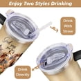 thumbnail image 4 of 30 oz Horse Tumbler with Handle and Straw, Christian Horse Stainless Steel Vacuum Insulated Travel Coffee Mug Cup Water Bottle, Horse Stuff Accessories Decor, Horse Gifts for Women Girls, 4 of 6