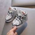 thumbnail image 4 of YYYTop Girls Shoes, Girls' Luminous Lighting Shoes Children's Cute Bow Princess Shoes Casual Walking Shoes Boys Shoe Size 12 Toddler Sneakers Size 6 Silver Up To 30% Off, 4 of 5
