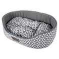 thumbnail image 6 of DII Pet Bed Oval Lattice Gray Medium, 6 of 9