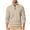 Khaki, variant on Ribbed 1/4 Zip Pullover Men Long Sleeve Golf Casual Sweatshirts Solid Color Fall Winter Clothes (XL, Wine)