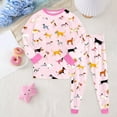 thumbnail image 2 of NIEWTR Infant Baby Waffle Fall Outfits Contrast Color Long Sleeve Sweatshirt Tops Pants Set Winter for Girl Little Girls for 0 6 12 18 24 M 1t 2t 3t 4t 5t 6t Dailywear Set,2-3 Years, 2 of 8
