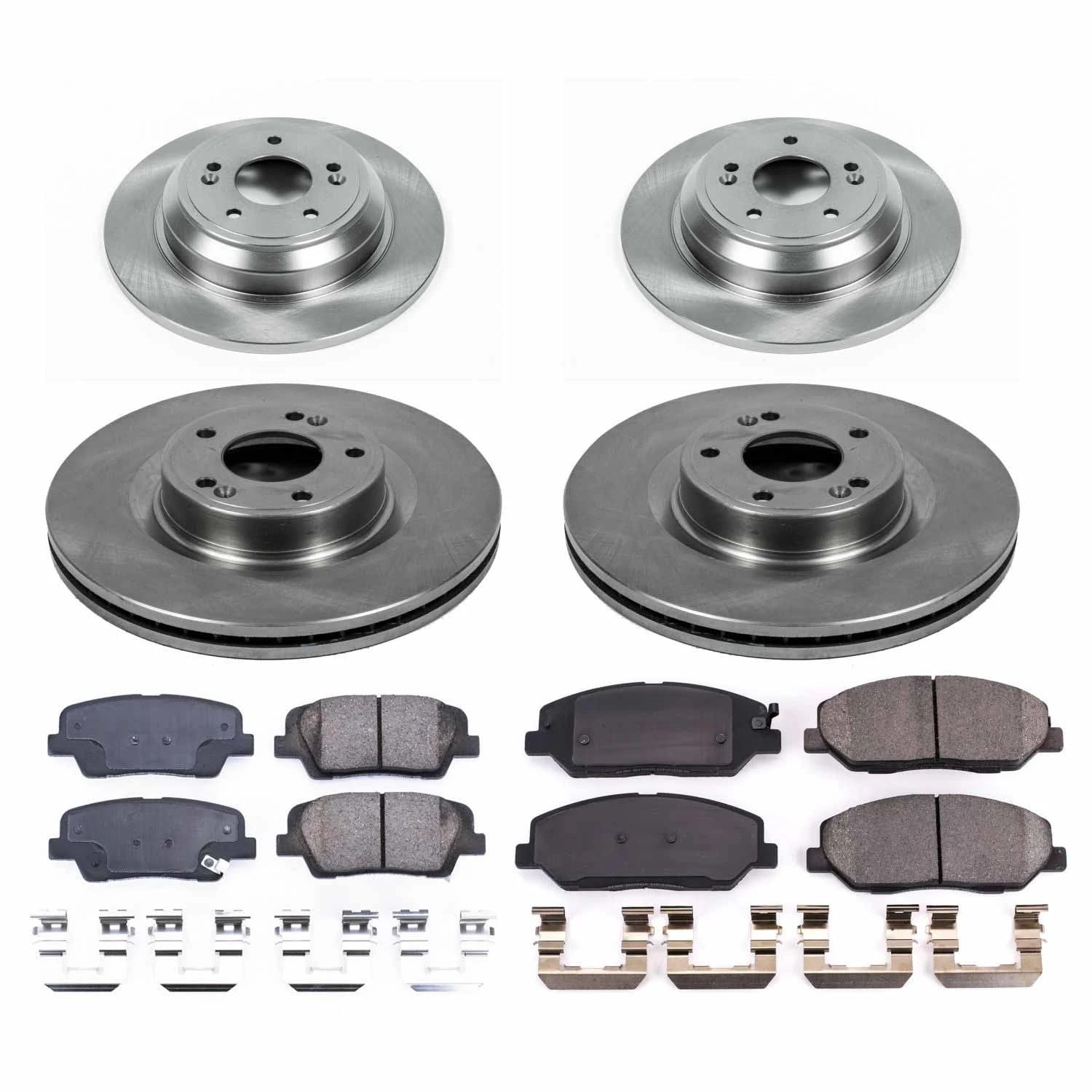 Power Stop Front and Rear Stock Replacement Brake Pad and Rotor Kit KOE5922