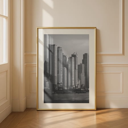 Black And White Manila Philippines Cityscape Print Urban Wall Art Modern Architecture Monochrome Artwork Skyline
