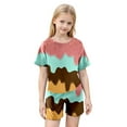 thumbnail image 3 of Tiijoy Girls Summer Outfits Ice-Cream Print Short Sleeve T Shirt Shorts Set, Sizes 2-12, 3 of 5