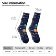 thumbnail image 2 of Fotbe Solar System Pattern Long Socks for Men & Women – Breathable & Stretchy Compression Socks, Ideal for Running, Travel, and Everyday Wear Size 5-11, 2 of 6