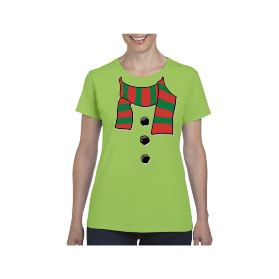 Normal is Boring - Women's T-Shirt Short Sleeve, up to Women Size 3XL - Christmas Snowman Scarf
