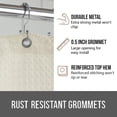 thumbnail image 4 of Waffle Shower Curtain, Thick Weighted Fabric, Wrinkle and Rust Resistant, Weighted Hem,Classic Hotel Quality Design, Machine Wash, 4 of 7