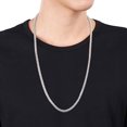 thumbnail image 6 of Everly Men's Sterling Silver 4.2mm Foxtail Chain Necklace and Bracelet Set - 24 in + 9 in, 6 of 9