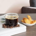 thumbnail image 4 of BCnmviku Paquete de 2 boquillas dobles, jarra medidora triple, taza de leche, 75 ml, vasos de chupito para expreso, piezas de vidrio transparente, 4 of 5