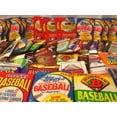 thumbnail image 1 of Lote de 100 tarjetas de béisbol vintage en paquetes de cera sellados, 1 of 3