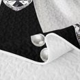 thumbnail image 3 of Erosebridal Chic Bowknot Twin Quilt Set, Cartoon Bow Tie Twin Coverlet Set, Black Reversible, Silver Diamond Bow, 2pcs (1 Bedspread and 1 Pillowcase), 3 of 5