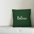 thumbnail image 2 of Creative Products Believe in Dark Green 18x18 Spun Poly Pillow, 2 of 2
