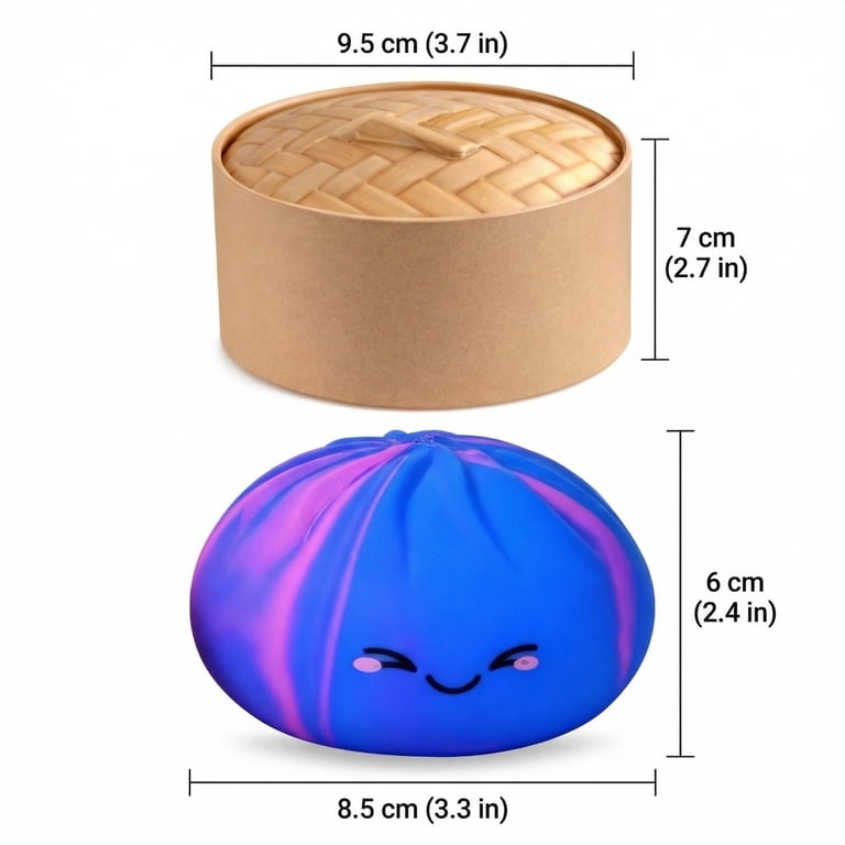 Pelota Antiestrés Gigante De Dumpling Arcoíris - Juguete Sensorial Suave Para Aliviar Tensiones En Niños Y Adultos, Ideal Para Viajes Y Oficina