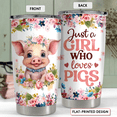 thumbnail image 2 of SANDJEST Pig Tumbler 20oz Stainless Steel Insulated Tumblers Coffee Travel Mug Cup Gift for Girls Teen Gifts for Birthday Christmas, 2 of 5