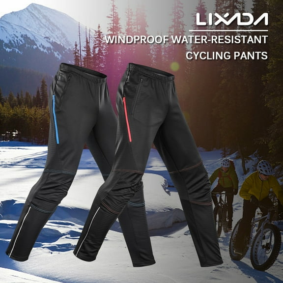 Cycling Pants,Waterproof Thermal Fleece Thermal Fleece Windproof Men's Waterproof Thermal Fleece Windproof Winter Zdhf Fapao  M