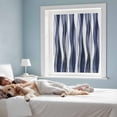 thumbnail image 4 of Navy Blue Window Privacy Film, Modern Moire Abstract Ripple Geometric Static Cling UV Sun Blocking Tint Film Heat Control Windows Films for Bedroom Bathroom, Window Stickers 17.7"x39.3", 4 of 8