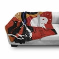 thumbnail image 2 of Abstract Woman Soft Flannel Fleece Throw Blanket, Modern Musical Jazz Poster Inspired Artwork with Trumpet, Cozy Plush for Indoor and Outdoor Use, 70" x 90", Charcoal Grey Multicolor, by Ambesonne, 2 of 5
