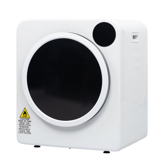HAOAN Electric Compact Laundry Clothes Dryer,Tumble Dryer with Stainless Steel Tub, Easy Control Panel with LED display for Variety Drying Mode, Portable Dryer for Apartments, Home, Dorm, White