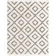thumbnail image 1 of Unique Loom Hygge Shag Geometric Plush & Cozy Rug 8' x 10' Rectangle Ivory/Gray, 1 of 1