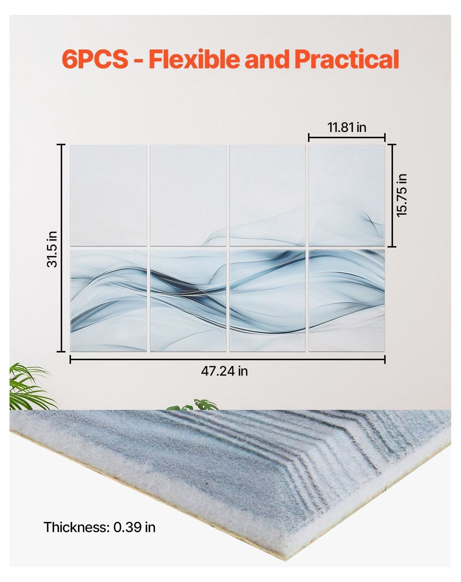Acoustic Panels 8 Pack, 15.8x11.8 inch Self Adhesive Soundproofing Wall Panels for Home Studio, Office, Noise Reduction, Recording, Walls Decor - Multiple Colors
