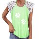 thumbnail image 2 of Blusa superior sexy de manga corta con retazos de encaje y cuello redondo de verano para mujer Fridja zx1269, 2 of 8