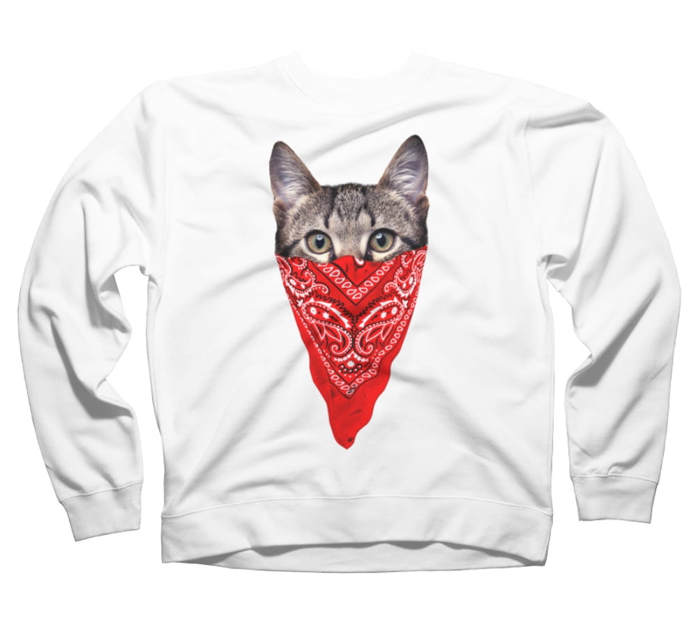 Gangster Cat Graphic Crew Neck 