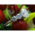 thumbnail image 3 of 2ct Center 6X8MM G-H-I Color Oval Cut Moissanite Engagement Ring Solitare with Accents Band Width 2.1MM In 14K White Gold Over Sterling Silver-6, 3 of 8