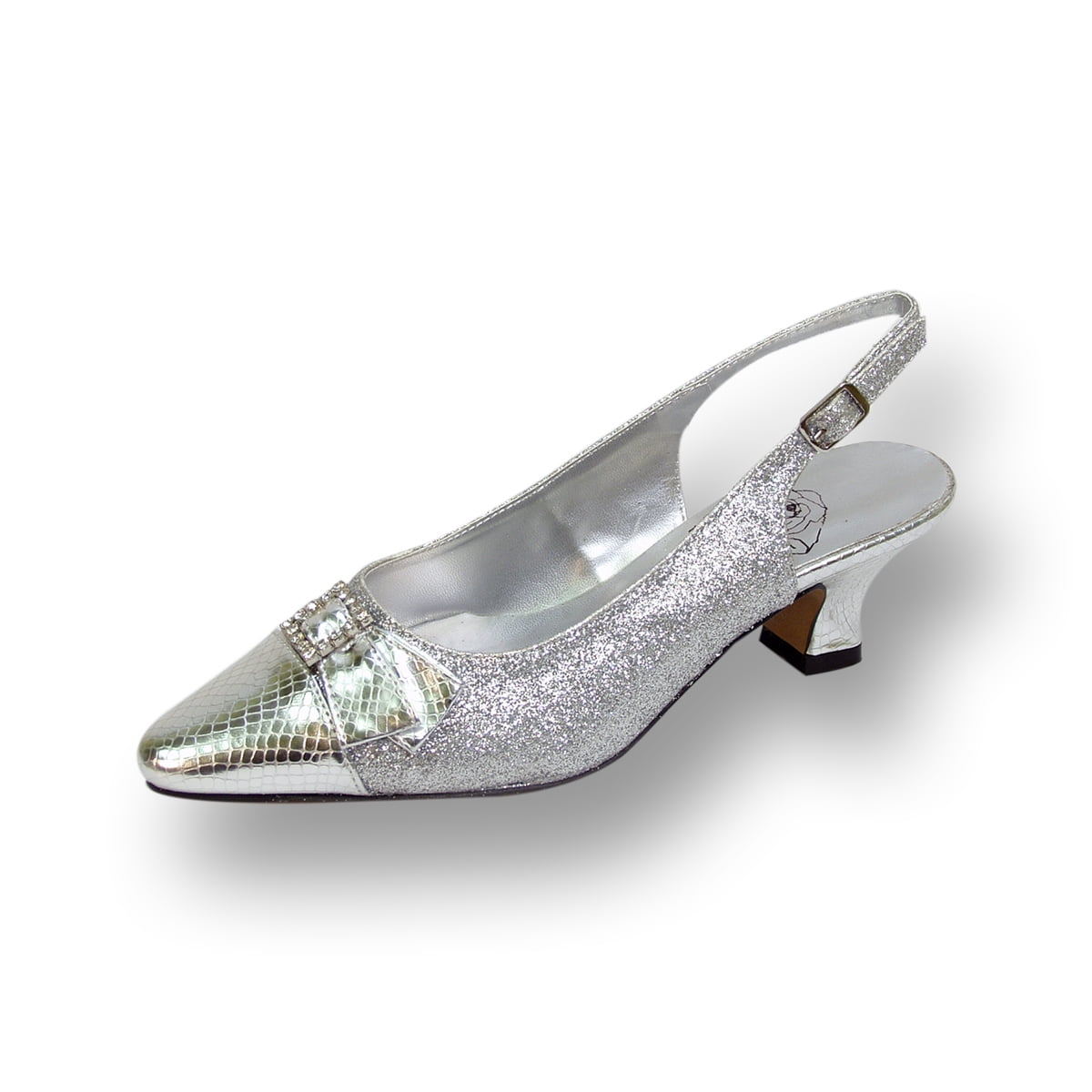 wide silver dress shoes