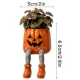 thumbnail image 6 of Clearance! Whimsical Halloween Hanging Legs Planter, Pumpkin, 6 of 8