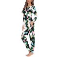 thumbnail image 2 of Renewold Stretchy Long Sleeve Pajamas Pullover Tops Set 2 Pack Soft Rabbit Jogger Walking Loungewear Thermal Women Sleep Nightwear Size 6XL, Easter Day, 2 of 4