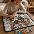 thumbnail image 4 of DIY Hand‑Painting Craft Kit with 24 Washable Markers, Reusable Washable Christmas Fabric Coloring Mat, Customizable Holiday Art Creation, Decorative Handmade DIY Activity Set for Home Holiday Decor, 4 of 5