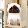 thumbnail image 3 of Plush Siamese Cat dolls Stuffed Animals Toys Simulation Siamese Cat Cute Sequins Gift, 3 of 5