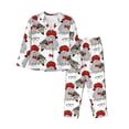 thumbnail image 1 of Fotbe Rabbit And Hedgehog Conjunto de Pijama de Manga Larga para Mujer con Estampado, Ropa de Dormir de 2 Piezas, Conjunto de Casa Suave y Cómodo con Bolsillos-X-Large, 1 of 7