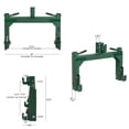 thumbnail image 2 of Ktaxon 3 Pt Quick Hitch Adapter For Category 1 & 2 W/ Adjustable Bolt Tractor 3000lb, Green, 2 of 6