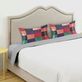 thumbnail image 3 of Yayeee Pillowcase Standard Size Set of 2 Satin Wrinkle Resistant Pillow Case, Red and Purple Plaid Pattern, 3 of 7