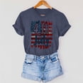 thumbnail image 6 of Women's T-shirts Short Sleeves Round Neck Simple Graphic Pattern Lightweight Soft Tops T-shirts for Independence Day Fourth of July Women's Beach Outfits Ship in 2 Days, 6 of 7
