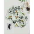 thumbnail image 3 of Bagilaanoe Toddler Baby Boy Shirt Rompers Print Short Sleeve Bodysuits 3M 6M 12M 18M 24M 3T 4T Kids Casual Summer Tops, 3 of 9