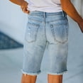 thumbnail image 7 of BVOFAR Women's Casual Jean Shorts Trendy High Waisted Bermuda Shorts Ripped Distressed Stretch Denim Shorts with Pockets, 7 of 7