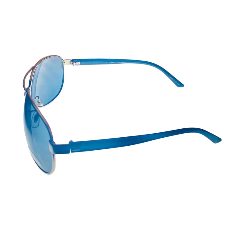 Ellen Tracy Womens Silver Metal Aviator Sunglass, Smoke Lens  display picture 1