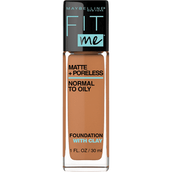 Maybelline Fit Me Matte + Poreless Liquid Foundation Makeup, 334 Warm Sun, 1 fl oz