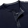 thumbnail image 6 of Fnnxeal Mens T-Shirts Casual Crew Neck Fall Winter Fashion Long Sleeve Dark Blue Shirts for Men Size M, 6 of 7