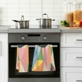 thumbnail image 4 of Yayeee 100% Cotton Hand Towels for Bathroom 16" x 28" Soft Absorbent Kitchen Towel, Minimalist Triangles, 4 of 7