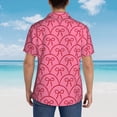thumbnail image 4 of Picia red bows Pattern Men's Hawaiian Shirt – Soft Cotton Regular Fit Short Sleeve Shirt, Casual Beach Shirt for Summer, Vacation, and Outdoor Wear,X-Large, 4 of 7