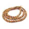 thumbnail image 3 of The Bead Chest 8mm Inlaid Sandalwood Mala Beads: Fragrant Aromatic Wooden Meditation Beads for Yoga, Jewelry, Necklace, Chanting Genuine Nepal Product, 3 of 4