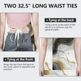thumbnail image 6 of Black Marble Gold Wave Pattern Apron-Garden Aprons for Women with Pockets-Cotton Linen Waterproof Kitchen Cooking Gardening Aprons Adjustable for Kitchen,Cooking,BBQ and Salon 33x27 Inch, 6 of 7