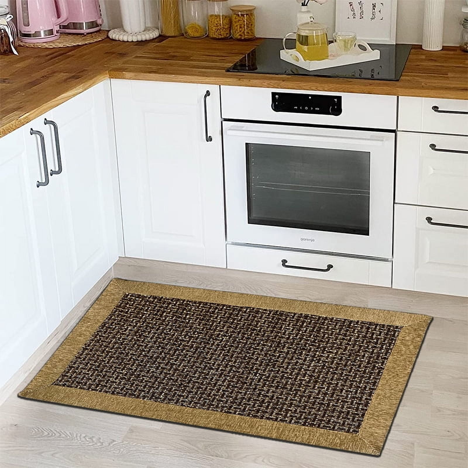 Namzi Bathroom Rug Mat , Non-Slip Plush Shaggy Bath Carpet, Machine Wash Dry, Bath Mats for Bathroom Floor, Tub and Shower, Bathroom Runner Bathmat Accessories Decor 19*47inch(Brown)