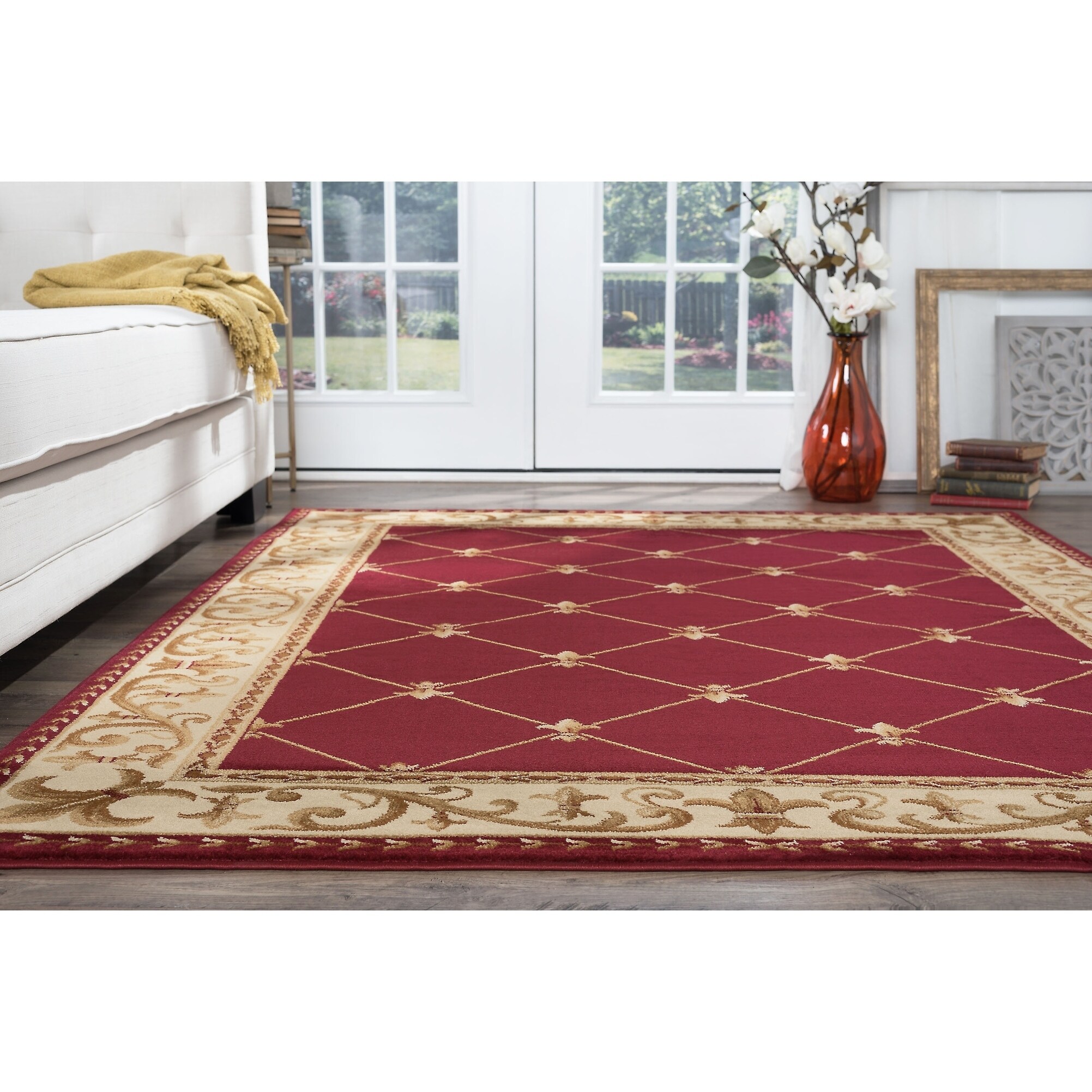 Alise Rugs Soho Traditional Border Area Rug